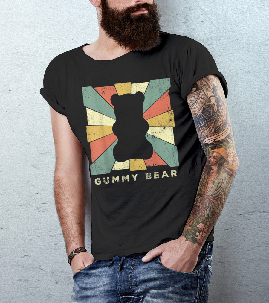 Vintage Gummy Bear Retro Starburst T-Shirt