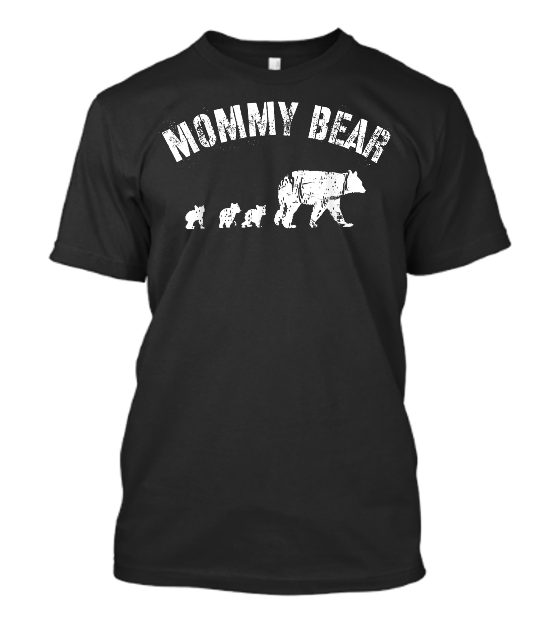 Vintage Mommy Bear With Three Cubs Mama Mom Mother T-Shirt