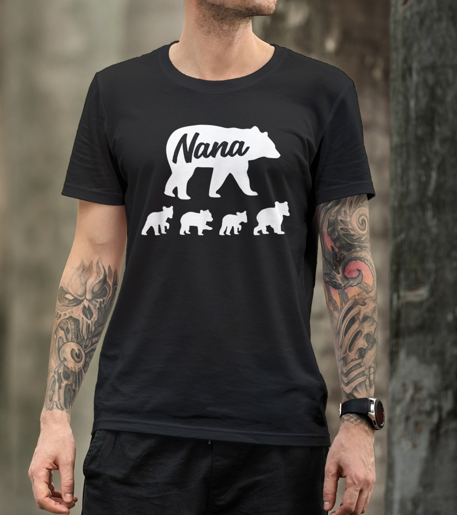 Nana Bear With Four Cubs Vintage T-Shirt