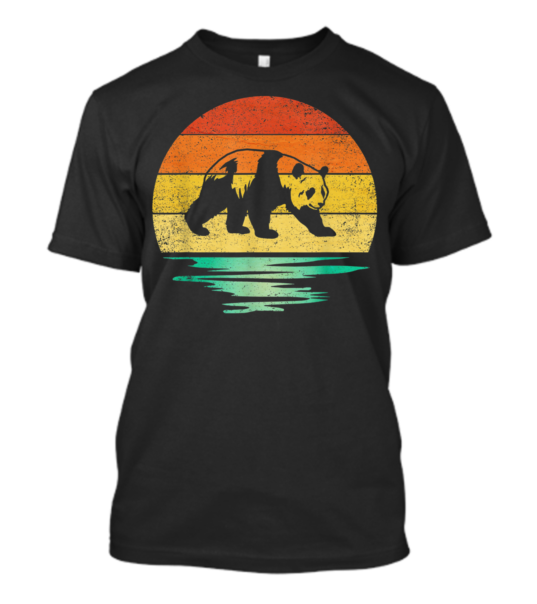 Vintage Sunset Panda Bear T-Shirt