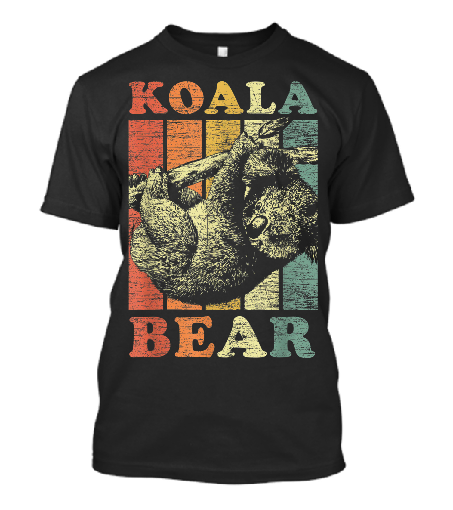 Vintage Koala Bear Retro Stripes T-Shirt