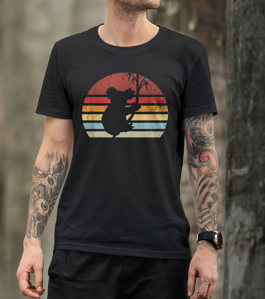 Vintage Koala Love Retro Silhouette Boy Girl Birthday T-Shirt