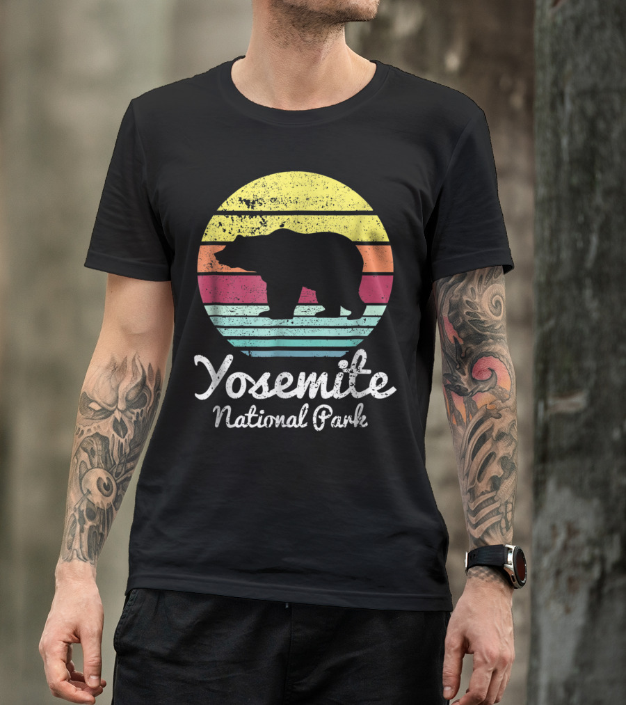 Yosemite National Park Vintage Bear Retro California T-Shirt