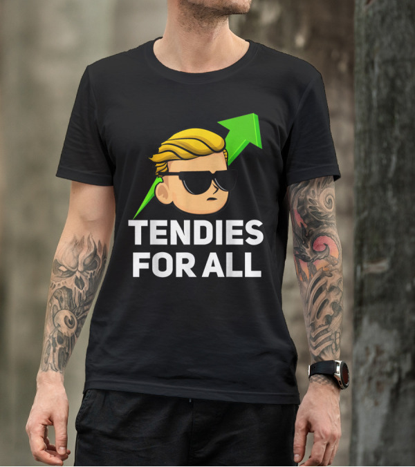 Tendies For All Wall Street Bets Guy Icon With Arrow T-Shirt