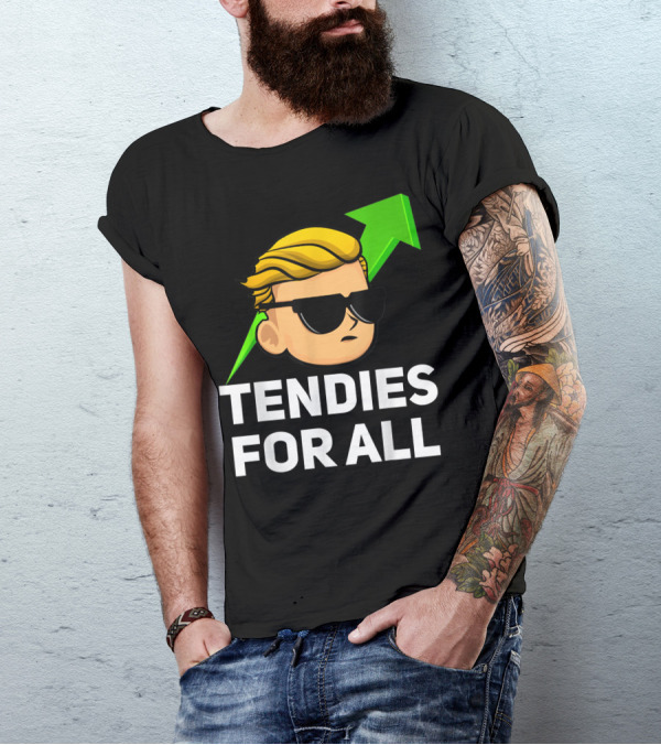 Tendies For All Wall Street Bets Guy Icon With Arrow T-Shirt