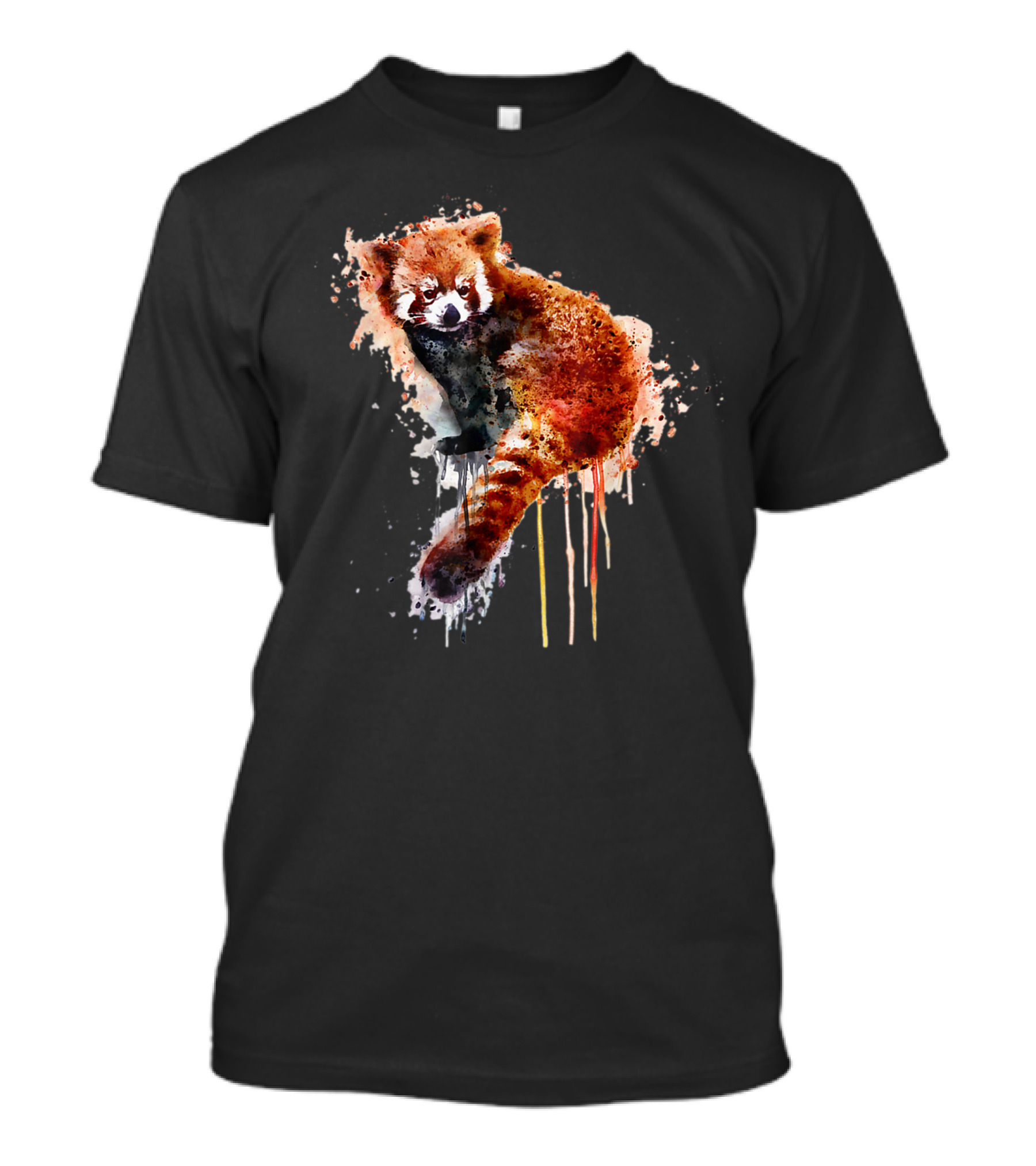 Watercolor Cute Red Panda Bear Animal T-Shirt