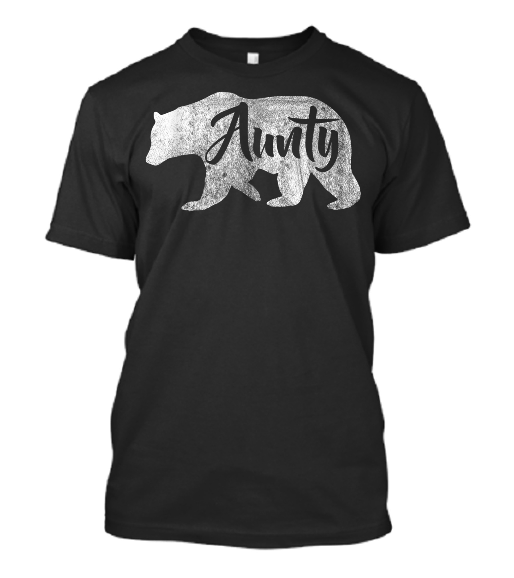 Aunty Bear Outdoors Family Aunties Text Bear T-Shirt