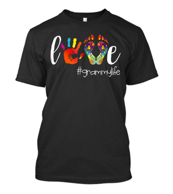 Love Handprint Footprint #grammylife T-Shirt