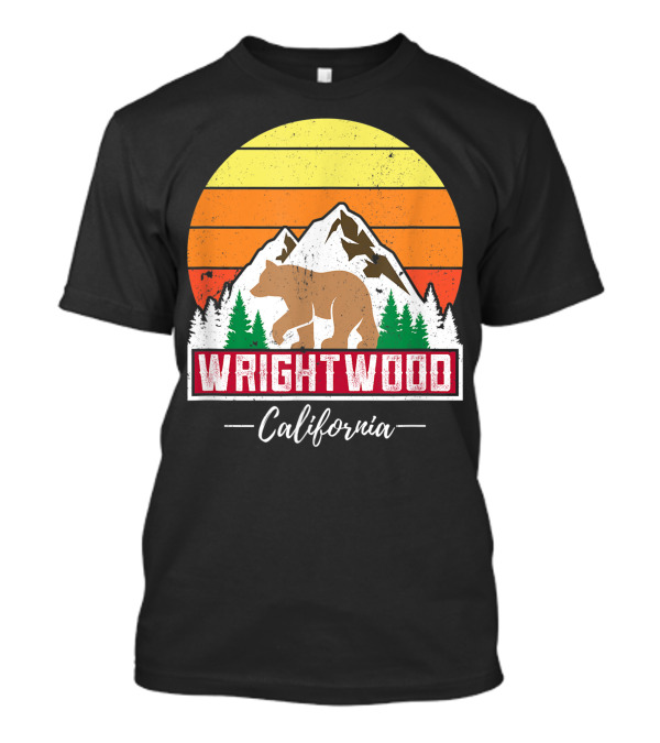 Wrightwood California Vintage Bear Mountain Sunset Family Vacation T-Shirt