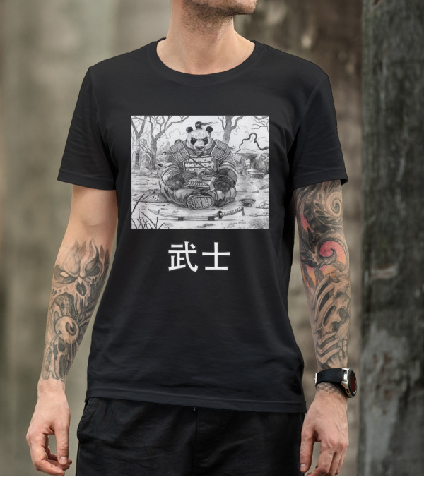 Panda Bushi Warrior Samurai Bear T-Shirt