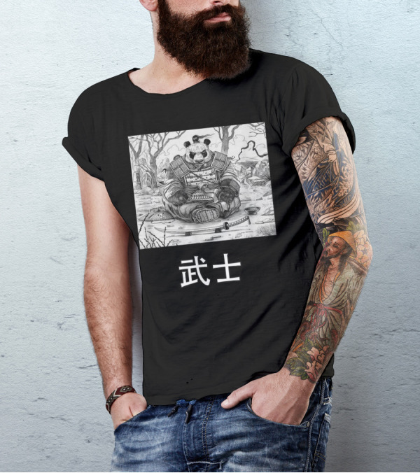 Panda Bushi Warrior Samurai Bear T-Shirt