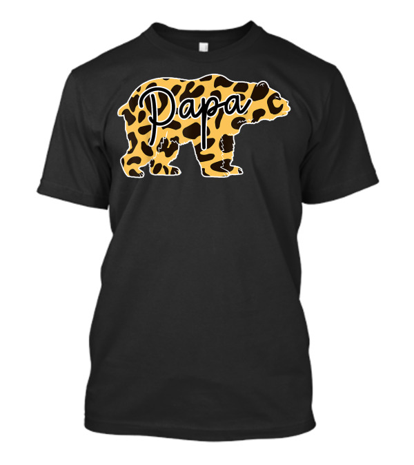 Papa Bear Cheetah Leopard Print T-Shirt