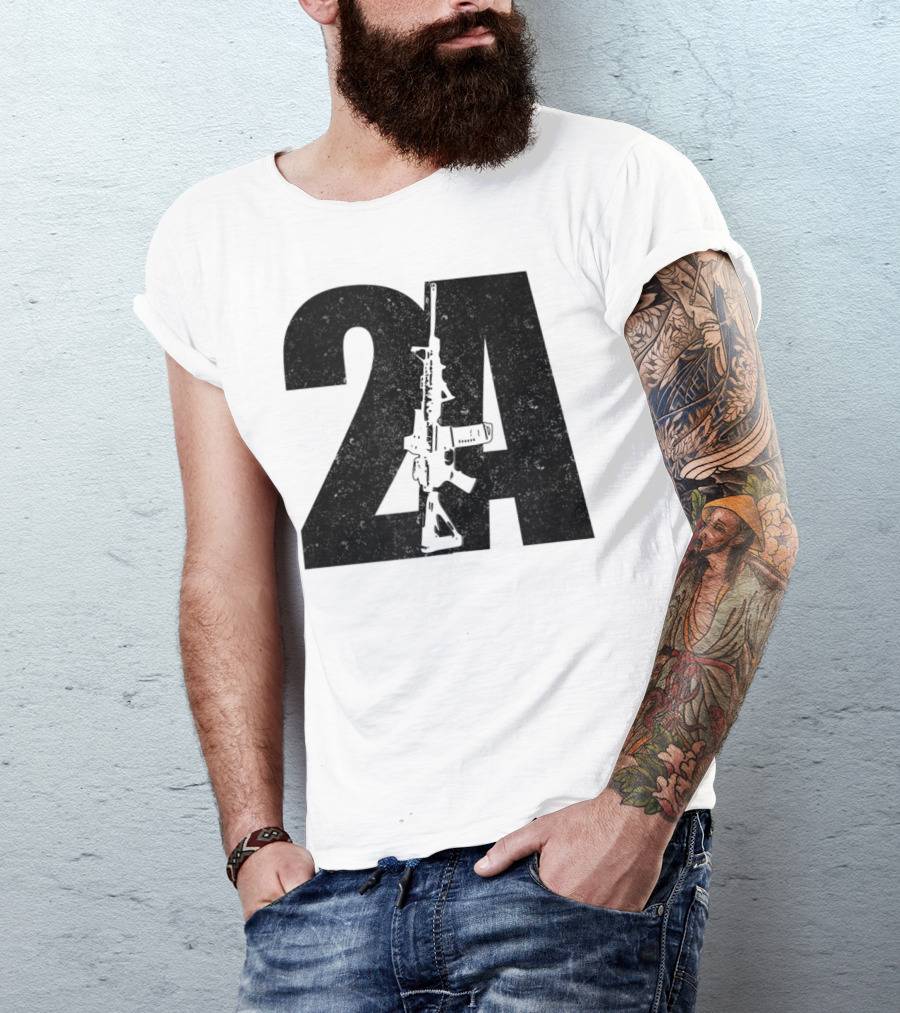 2A AR15 Second Amendment Patriotic Gun Support T-Shirt