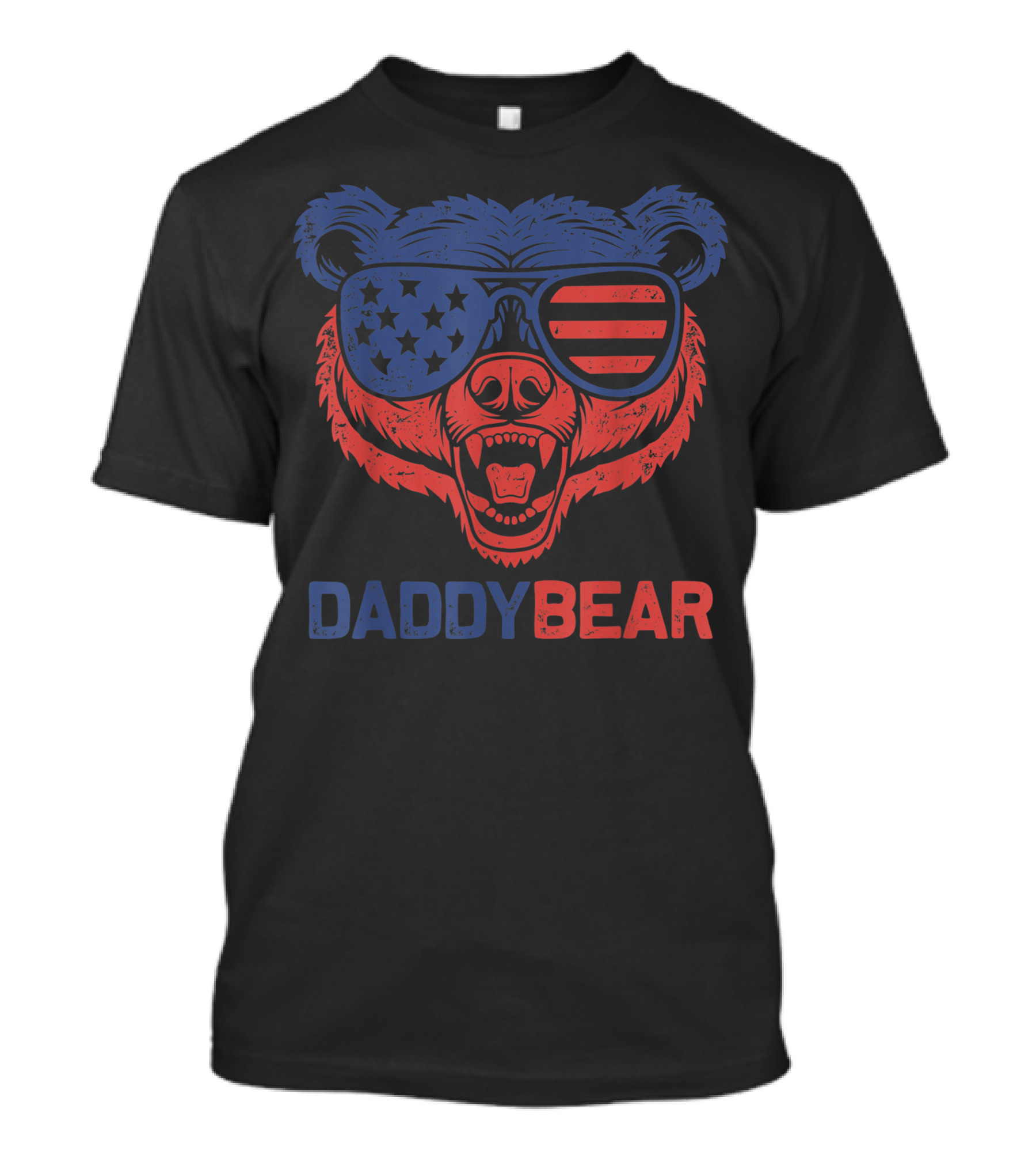 Daddy Bear Patriotic American Flag Sunglasses 4th Of July T-Shirt
