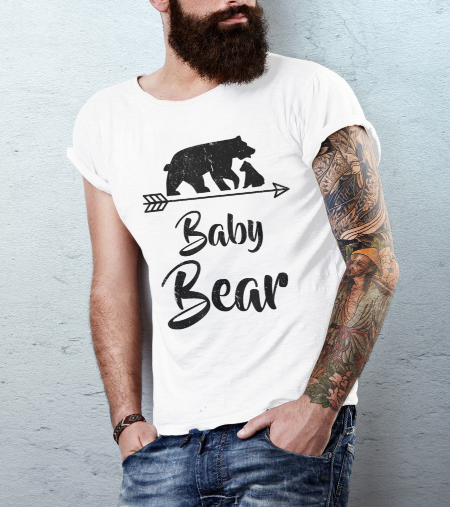 Baby Bear Arrow Silhouette With Mother And Cub T-Shirt