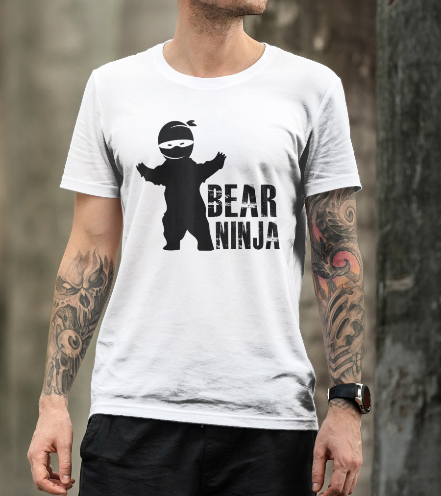 Bear Ninja Silhouette Image T-Shirt