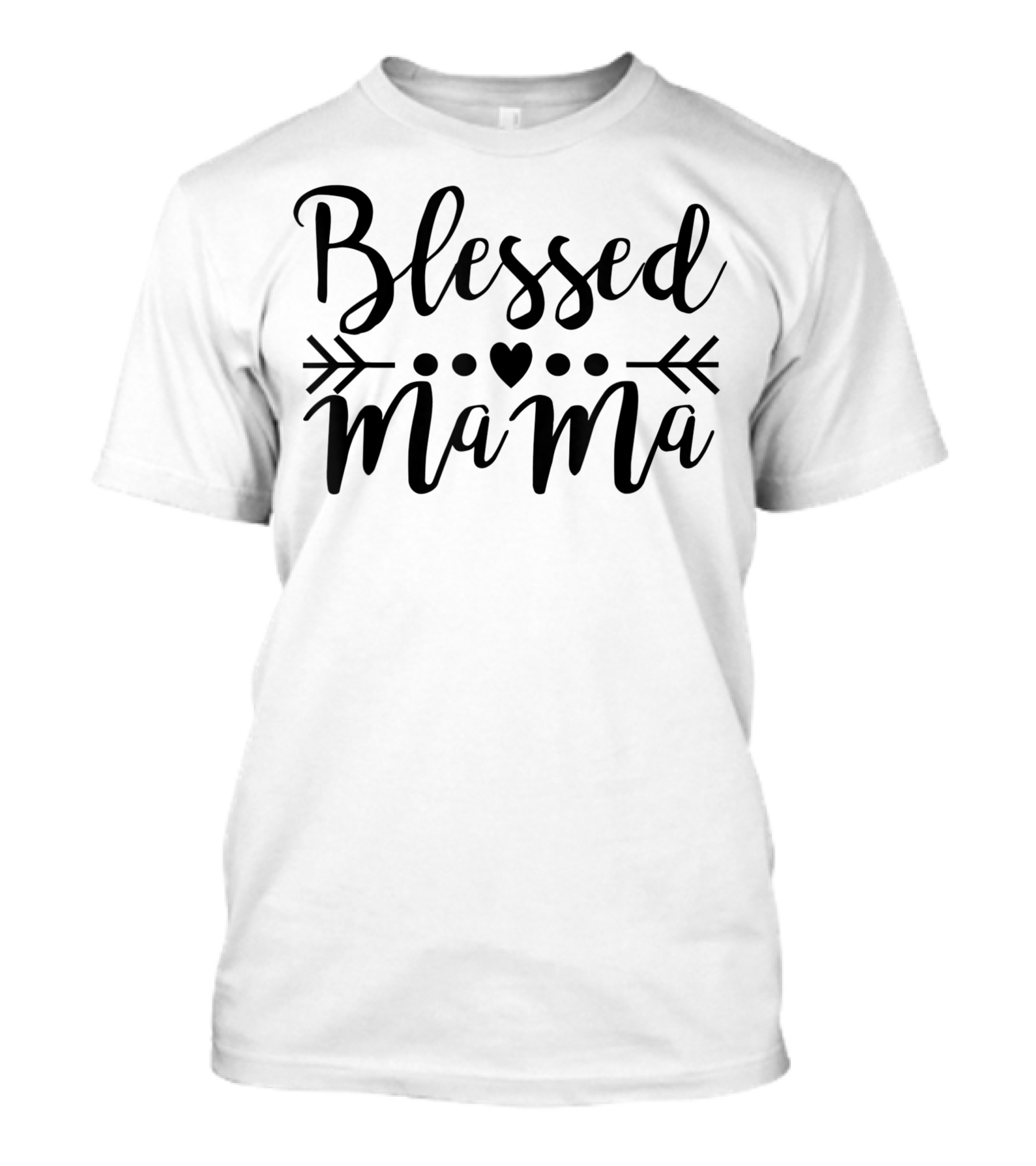 Blessed Mama Mama Bear Llama Shark Plus Size T-Shirt