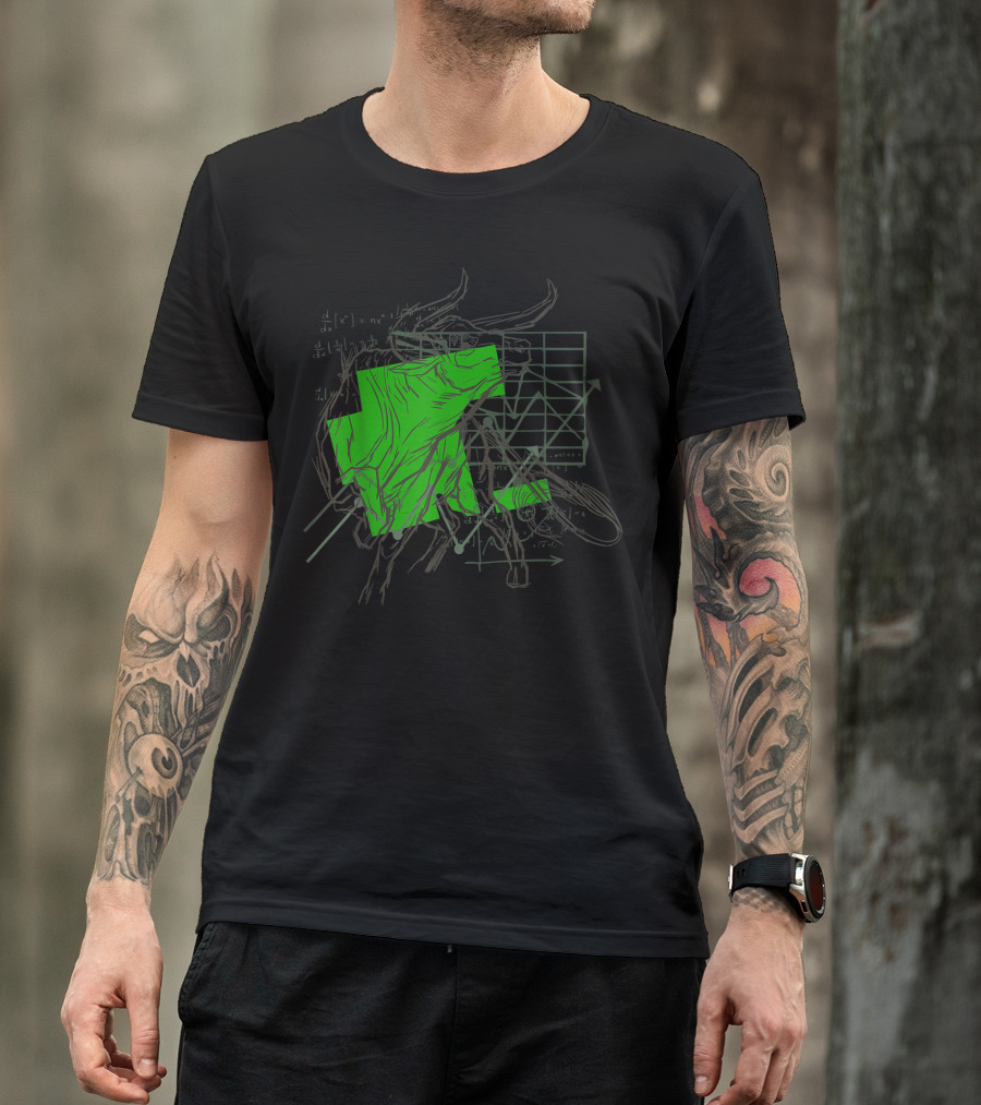 Bull Stock Market Forex Trader Graph And Equations T-Shirt