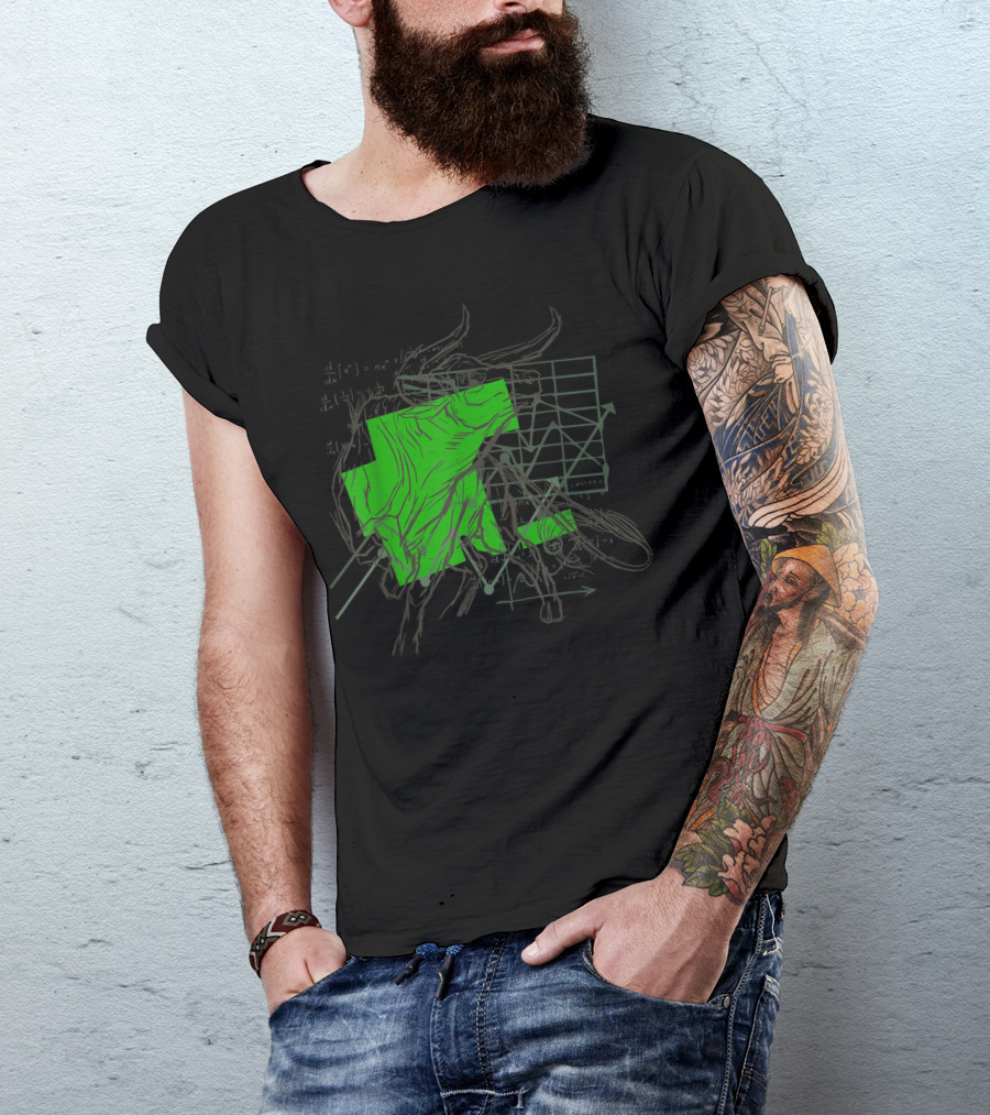 Bull Stock Market Forex Trader Graph And Equations T-Shirt