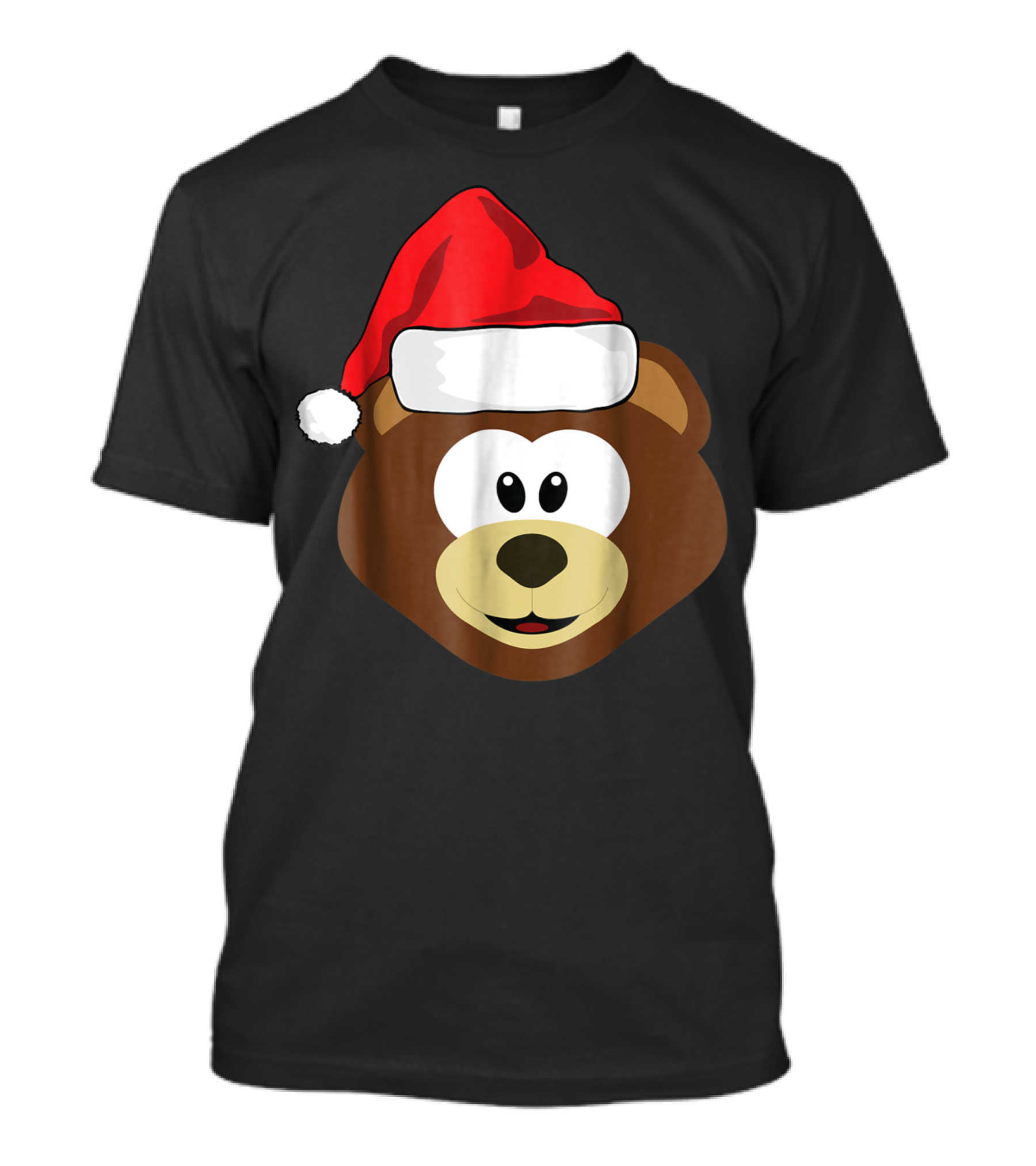 Christmas Teddy Bear Santa Hat For Family Photos T-Shirt