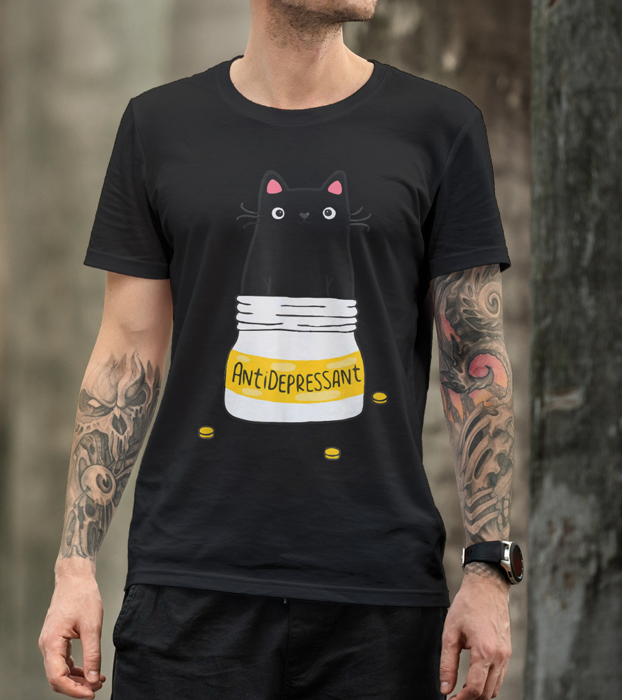 Cute Cat Antidepressant Forensics T-Shirt