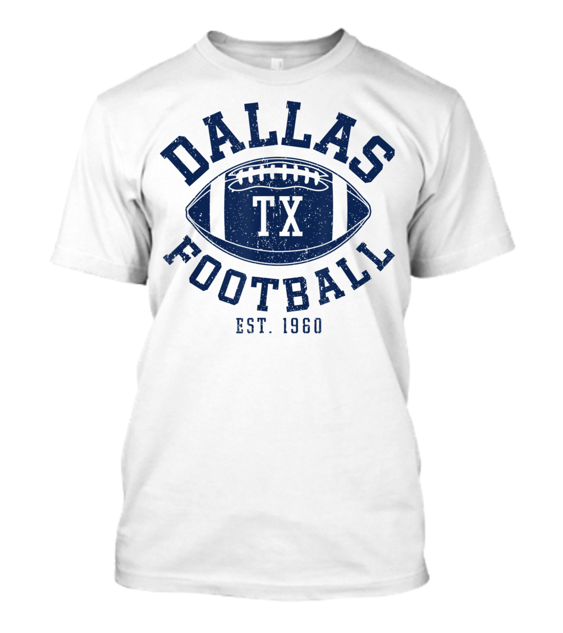 Dallas Texas Football Est. 1960 Vintage Distressed TX Football T-Shirt