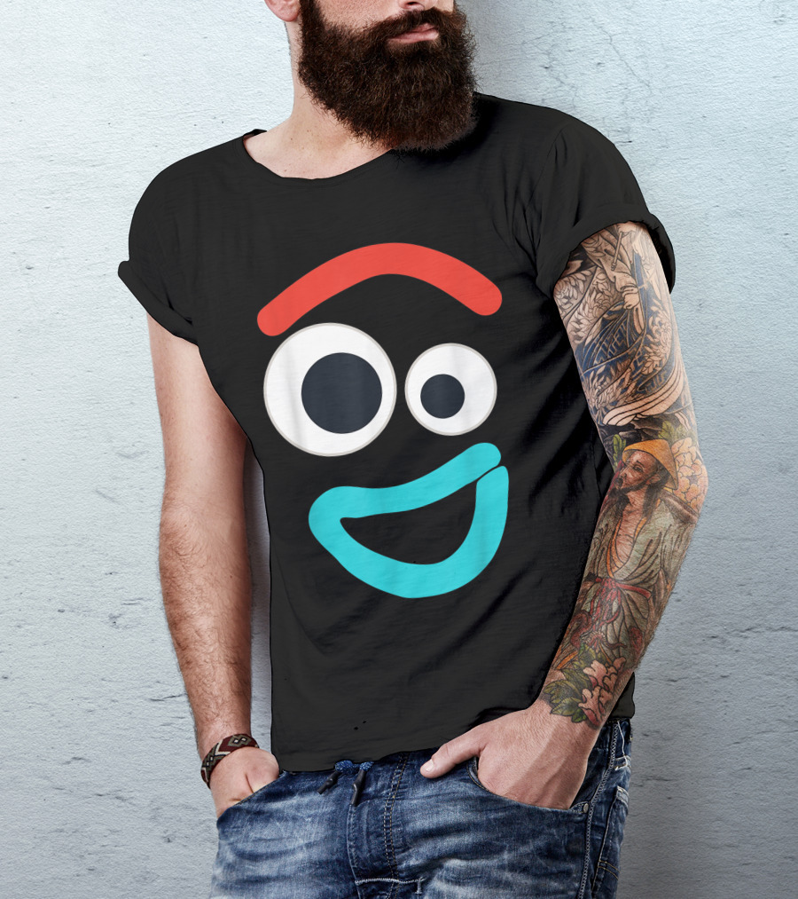 Disney Pixar Toy Story 4 Forky Face Vibrant Expression T-Shirt