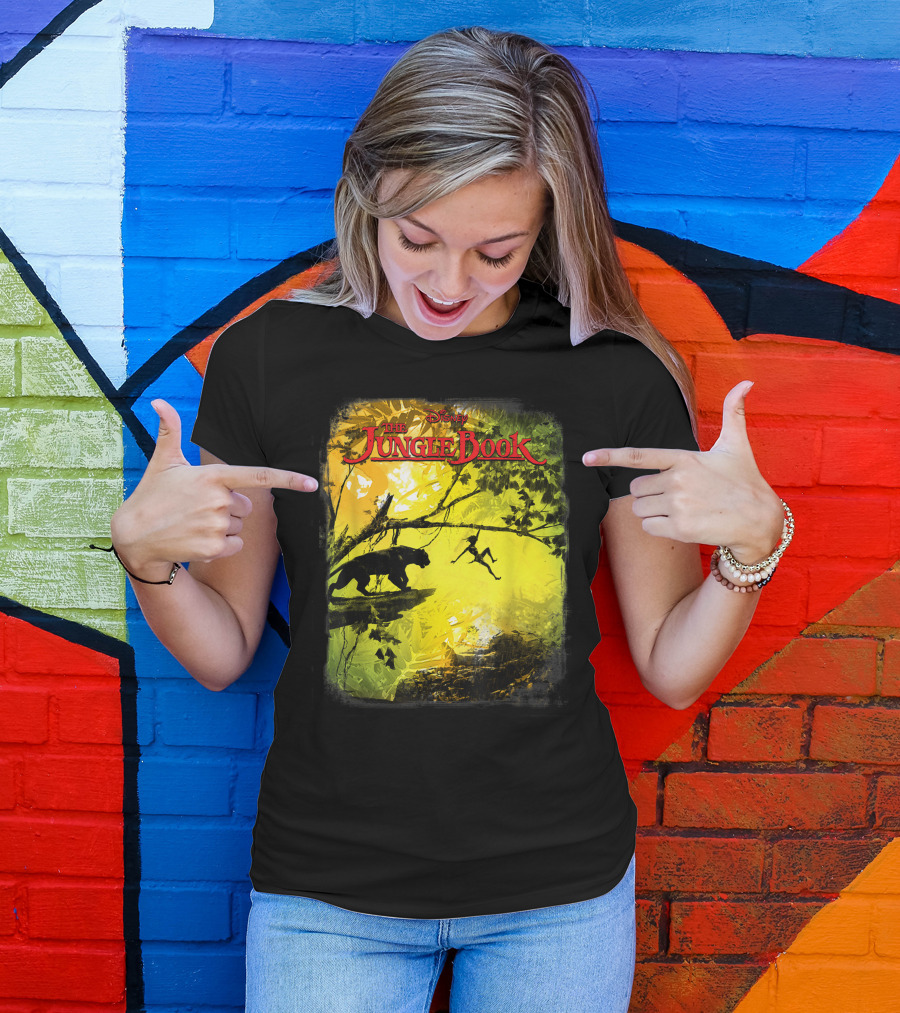 Disney The Jungle Book Panther And Mowgli Adventure In The Jungle T-Shirt