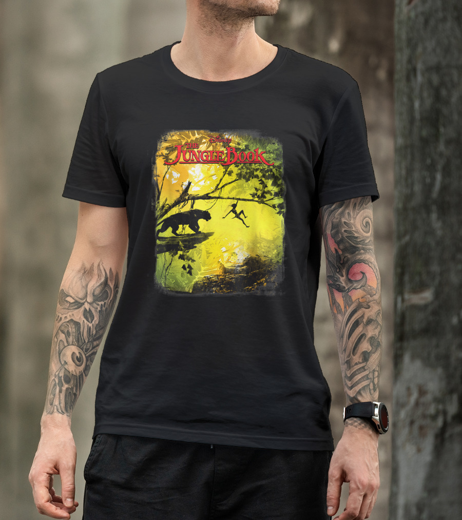 Disney The Jungle Book Panther And Mowgli Adventure In The Jungle T-Shirt
