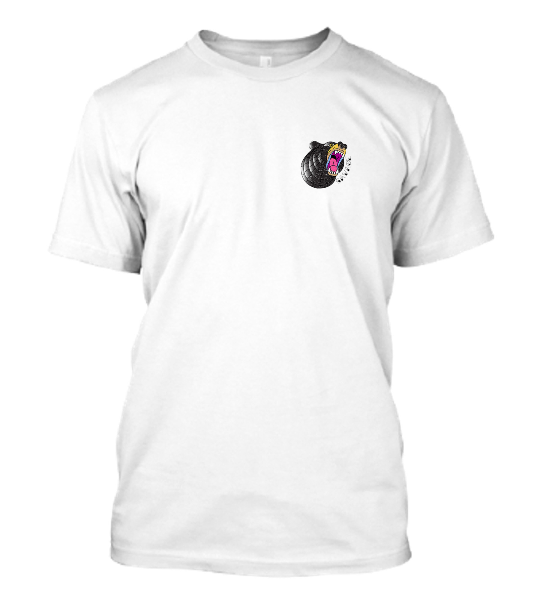 Distressed Roaring Bear Traditional Tattoo T-Shirt