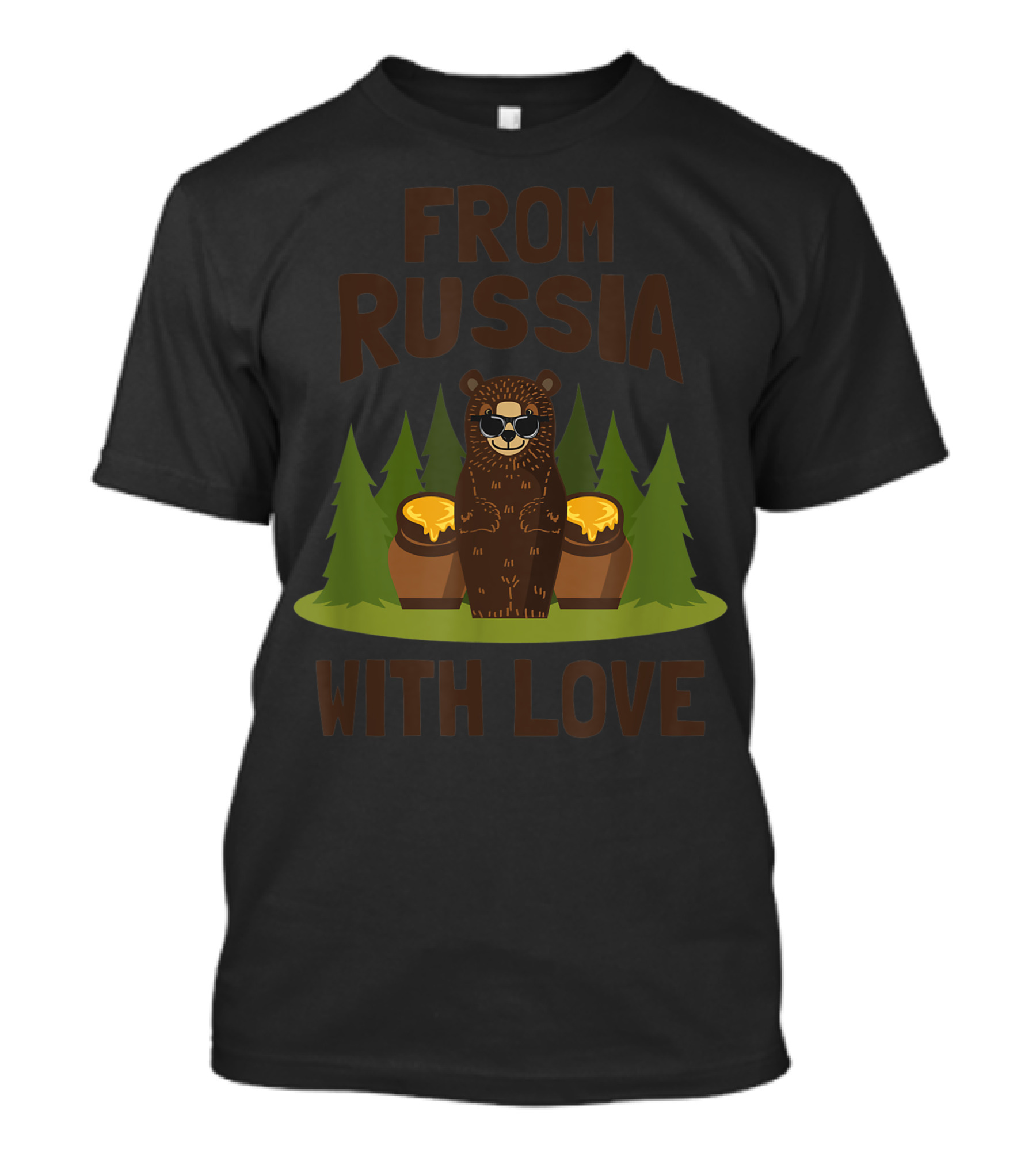 FROM RUSSIA WITH LOVE BEAR FOREST HONEY SCENE T-Shirt