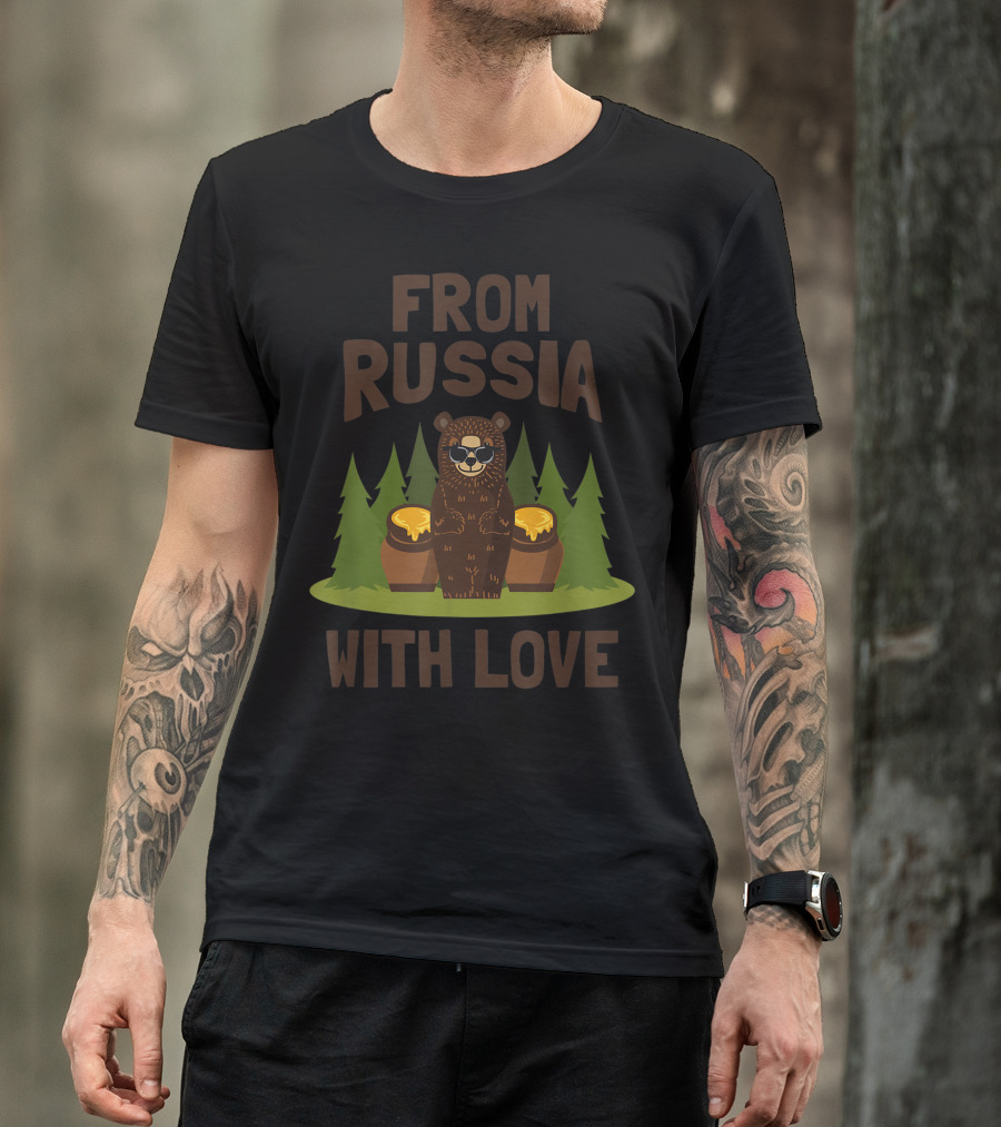 FROM RUSSIA WITH LOVE BEAR FOREST HONEY SCENE T-Shirt