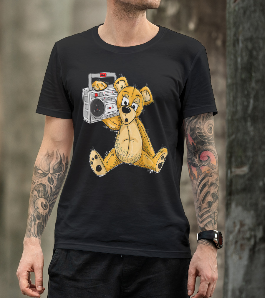 Boombox Teddy Bear With Hip Hop Flair T-Shirt