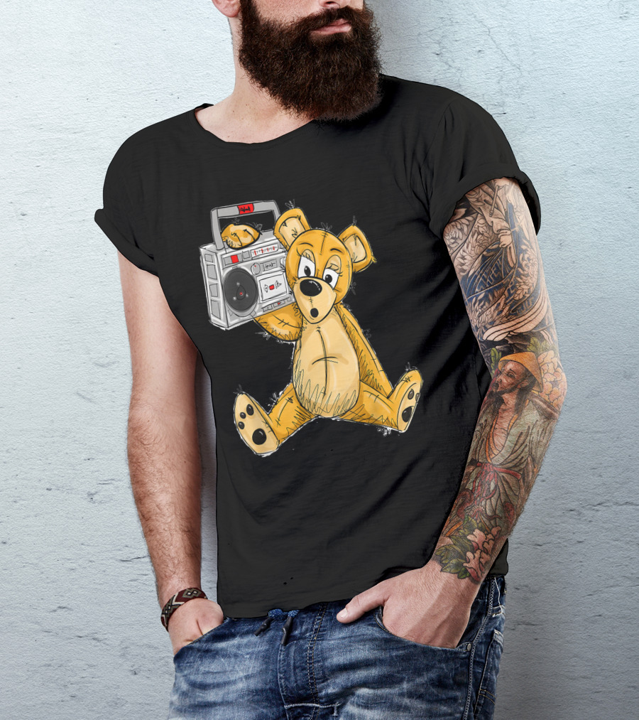 Boombox Teddy Bear With Hip Hop Flair T-Shirt