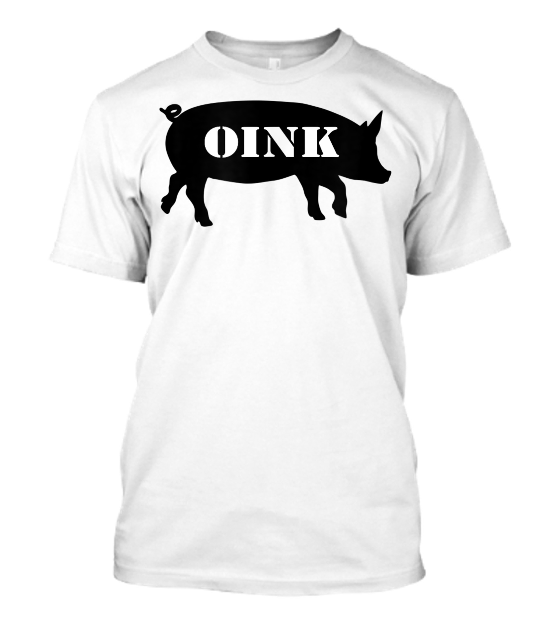 Oink Pig Silhouette Play Gay Mens T-Shirt