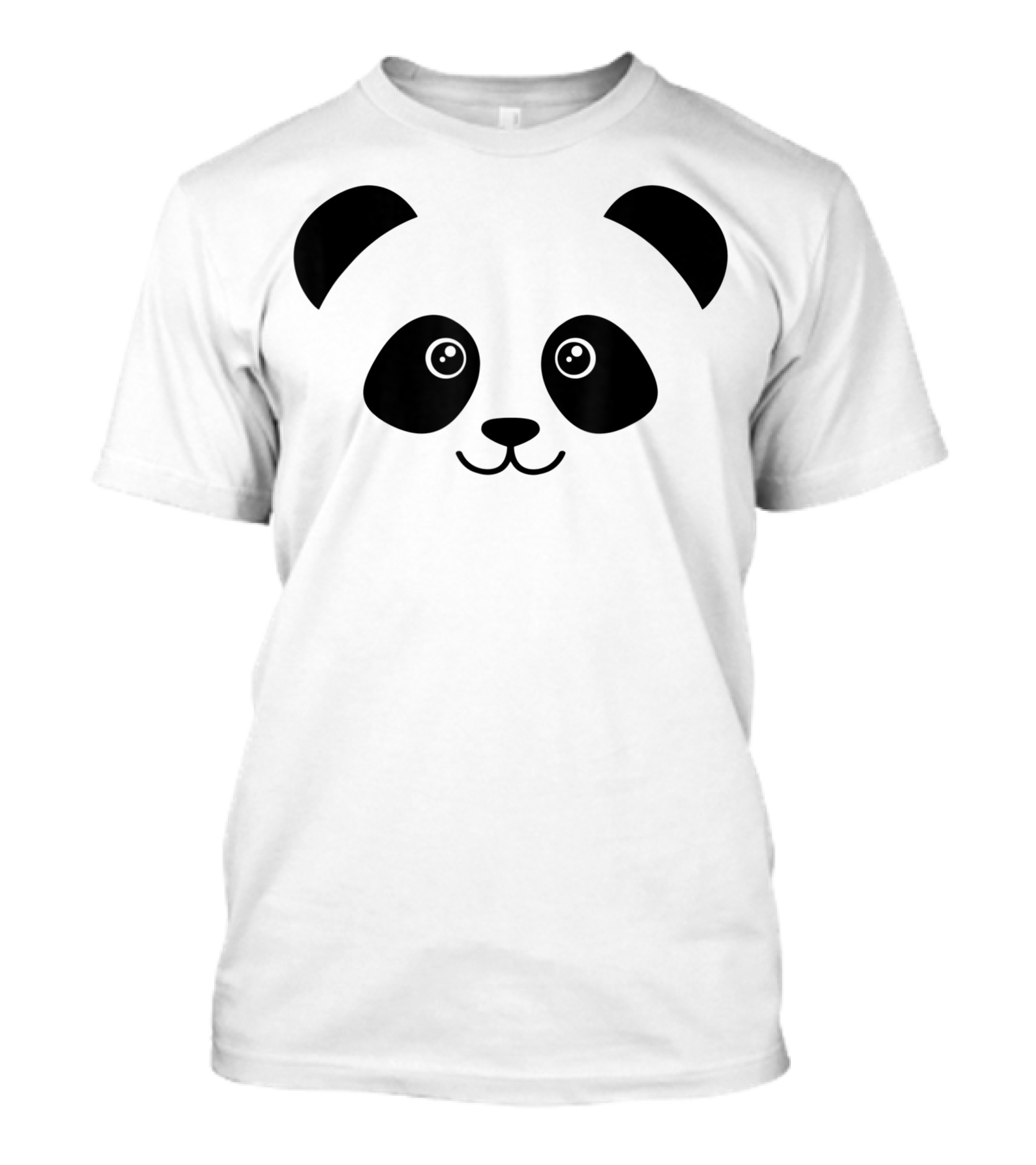 Panda Face Cute Bear Lover Black And White Animal T-Shirt