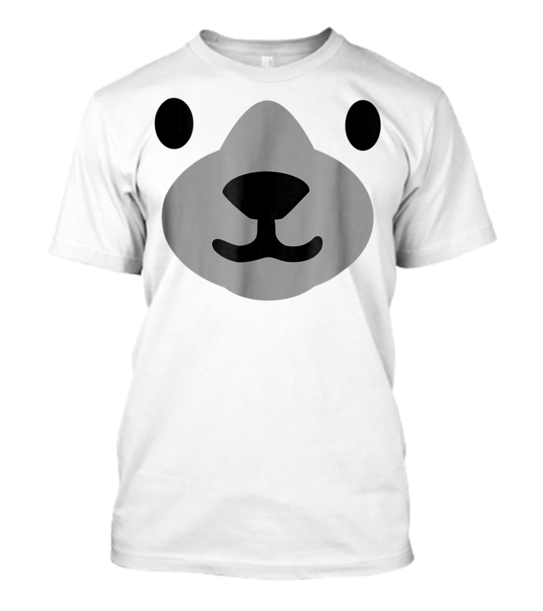 Polar Bear Face Halloween Costume Adults T-Shirt