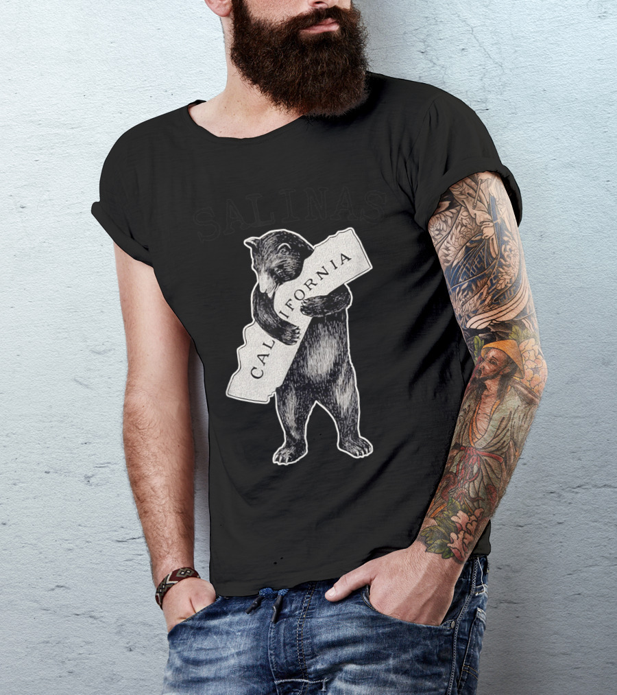 Salinas California Bear Hug Retro Vintage T-Shirt