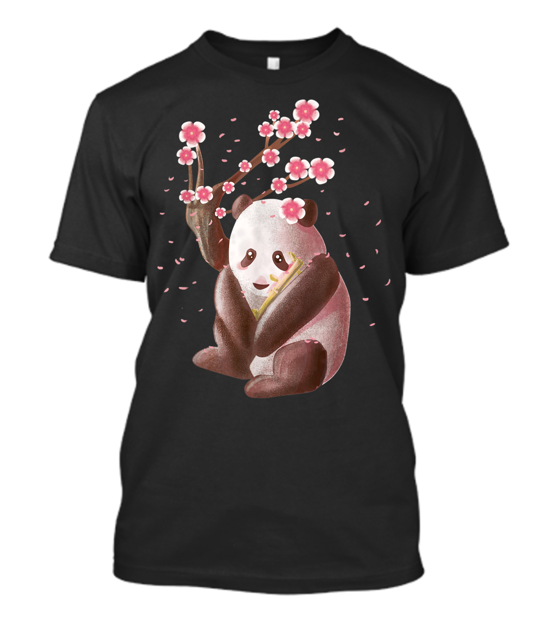 Sakura Cherry Blossom Flower Panda Floral T-Shirt
