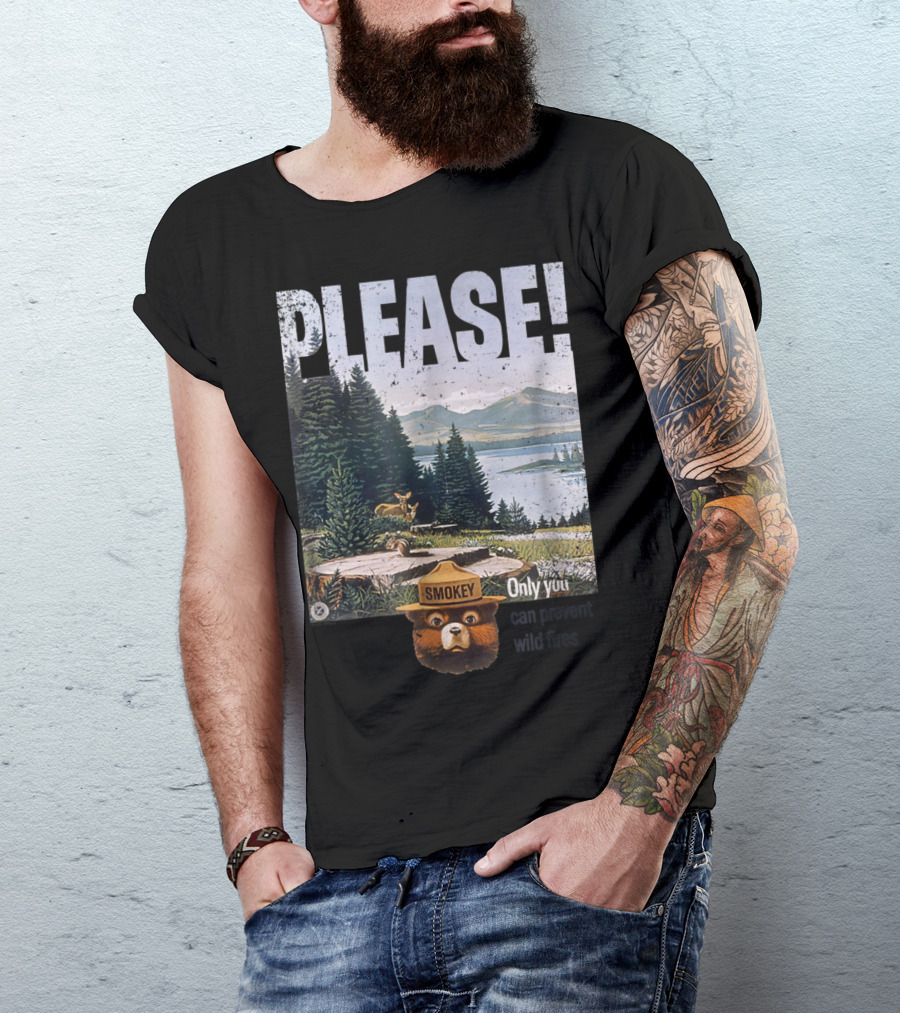 SMOKEY BEAR PLEASE ONLY YOU CAN PREVENT WILDFIRES T-Shirt