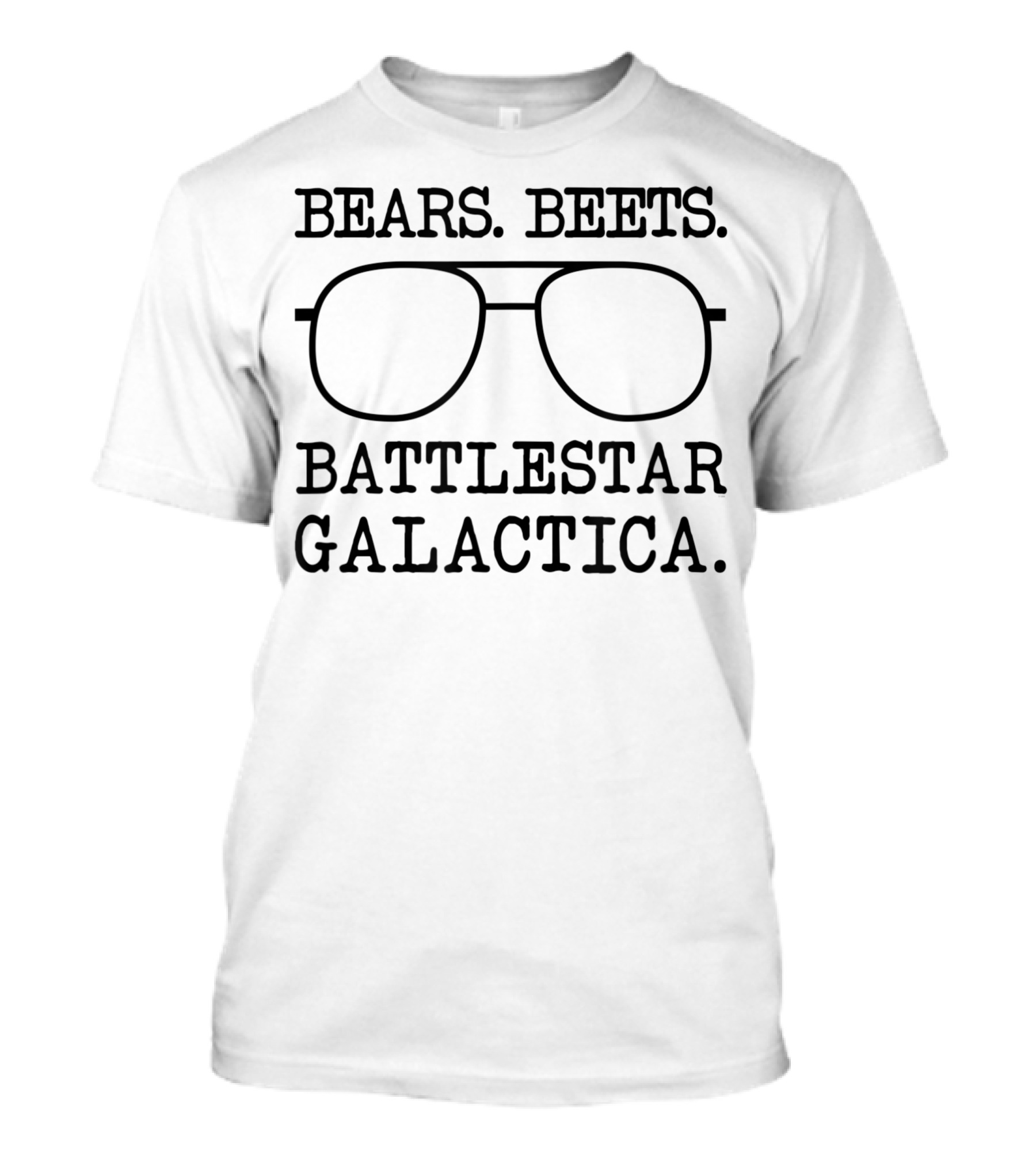 Bears Beets Battlestar Galactica The Office Glasses T-Shirt