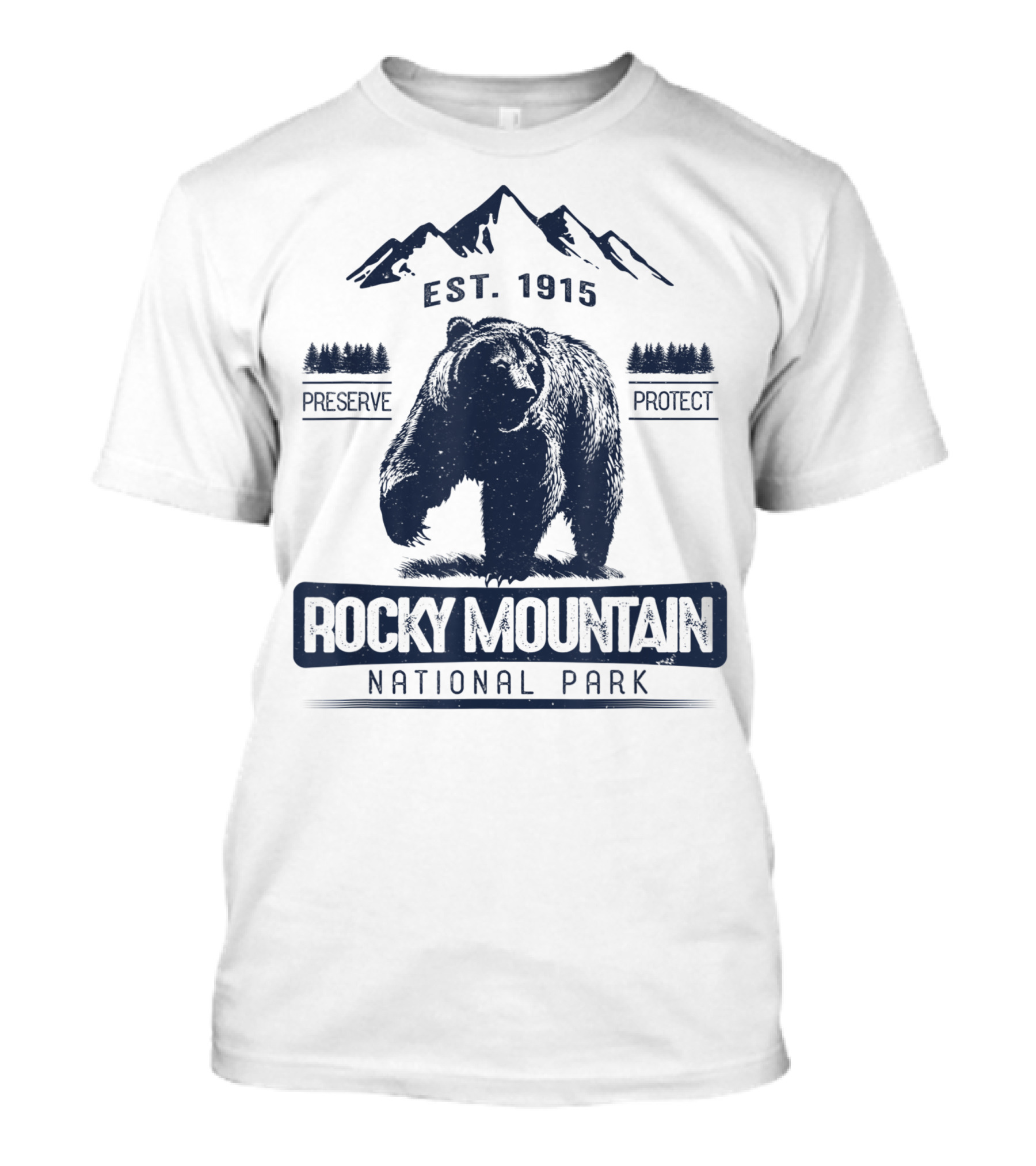 Vintage Bear Preserve Protect Est. 1915 Rocky Mountain National Park T-Shirt