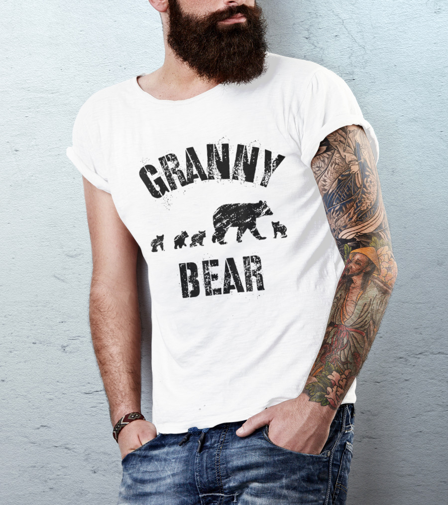 Granny Bear With Four Cubs T-Shirt