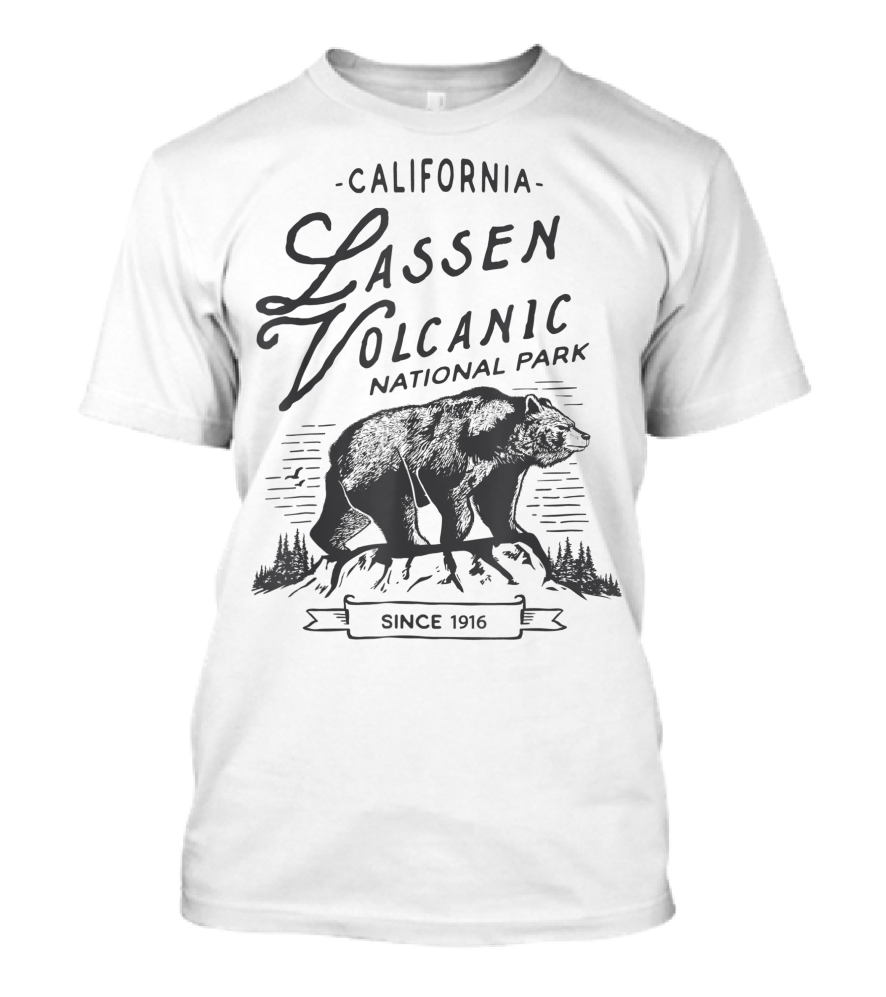 California Lassen Volcanic National Park Bear Vintage Since 1916 T-Shirt