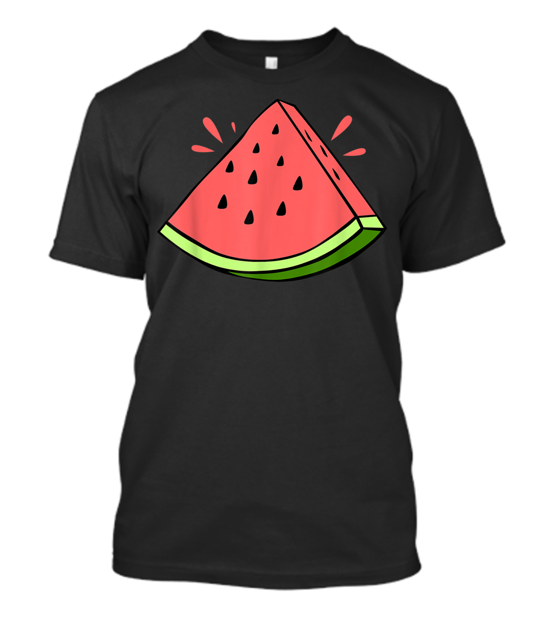 Watermelon Slice Illustration With Seeds T-Shirt