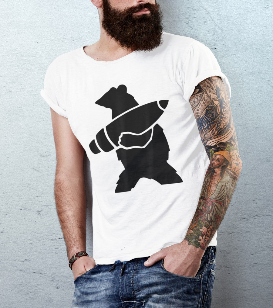 Wojtek Soldier Bear Holding Artillery Shell T-Shirt