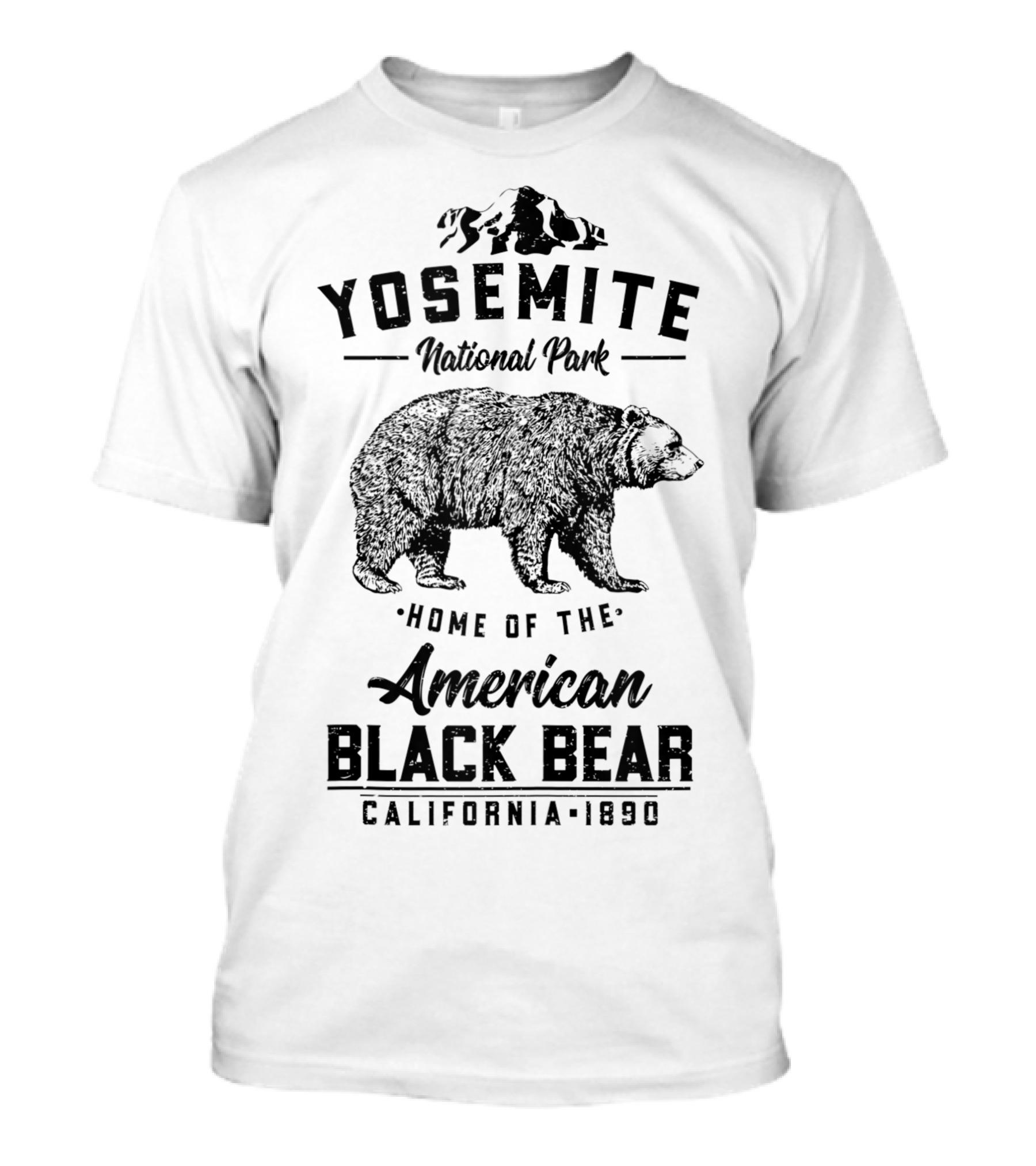 Yosemite National Park Home Of The American Black Bear California 1890 T-Shirt