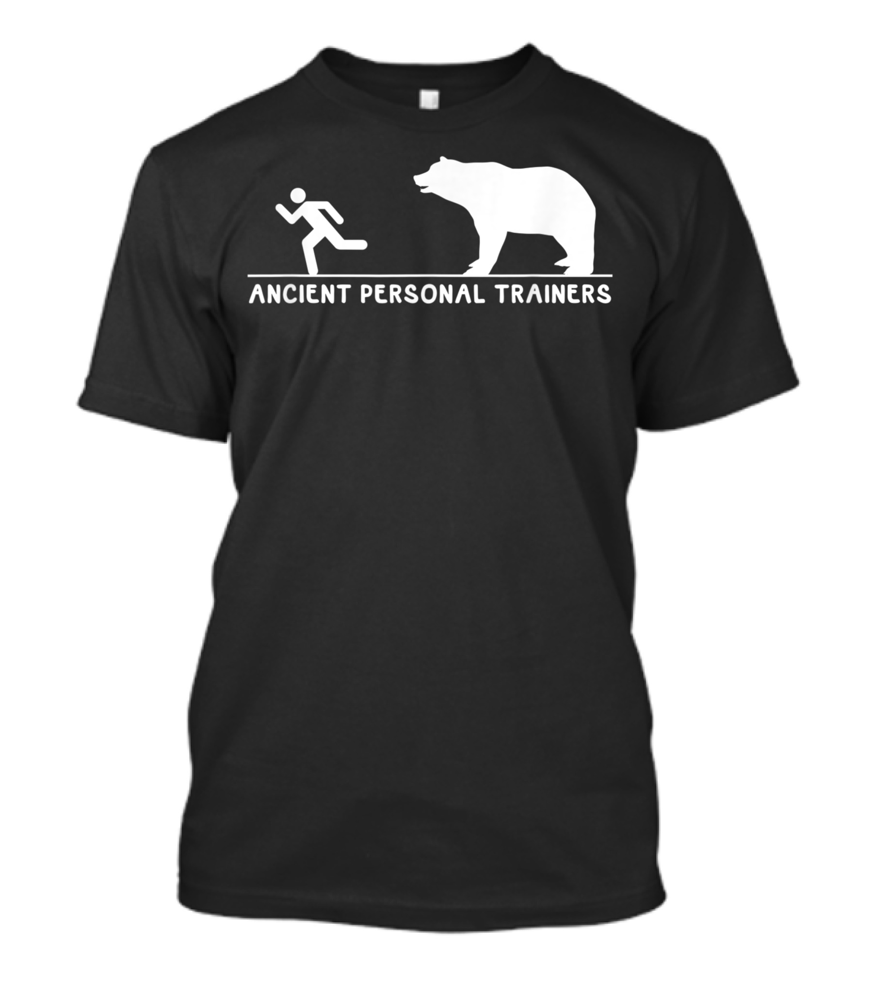 Ancient Personal Trainers Bear Chasing Person Running T-Shirt