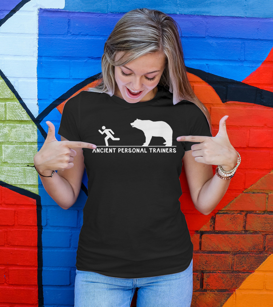 Ancient Personal Trainers Bear Chasing Person Running T-Shirt