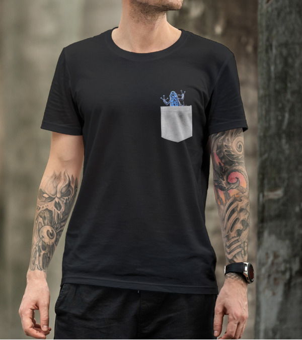 Animal In Your Pocket Poison Dart Frog Peeking Out T-Shirt